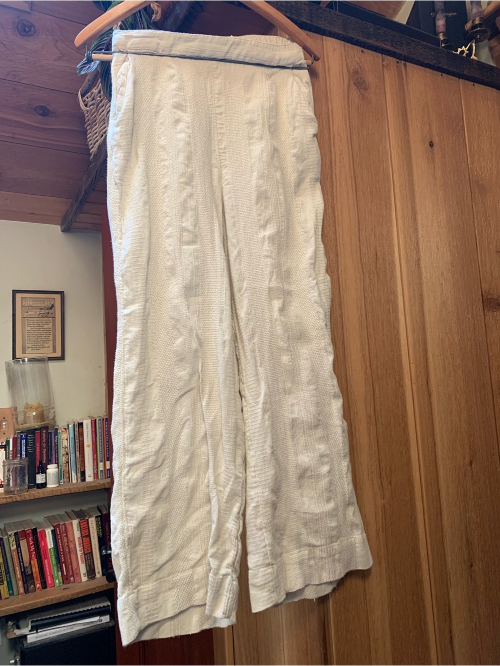 Free People Cotton Muslin Gauze Lounge Wide Leg Relaxed Linen Pants